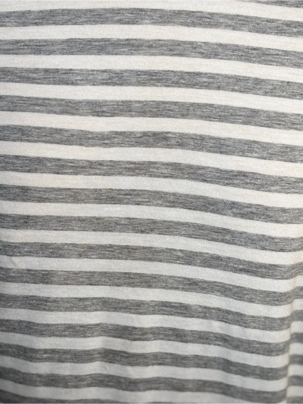 Vince Gray White Striped Pima Cotton Crew Neck Tee Shirt XS